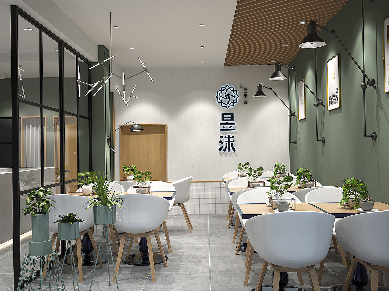 昱沫奶茶店设计（图ZMTI1NTY5NTUy） - 家装设计 - 站酷设计师QYYsinger原创素材 - 站酷ZCOOL