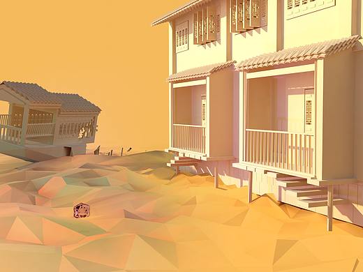 [原创]3d/c4d 古镇