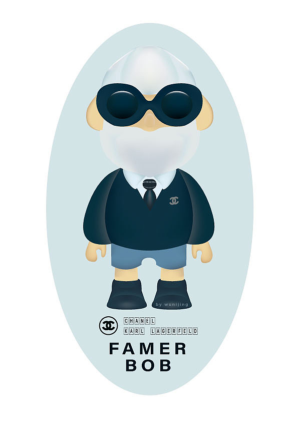 潮玩 泡泡玛特 chanel 老佛爷 bob ai插画