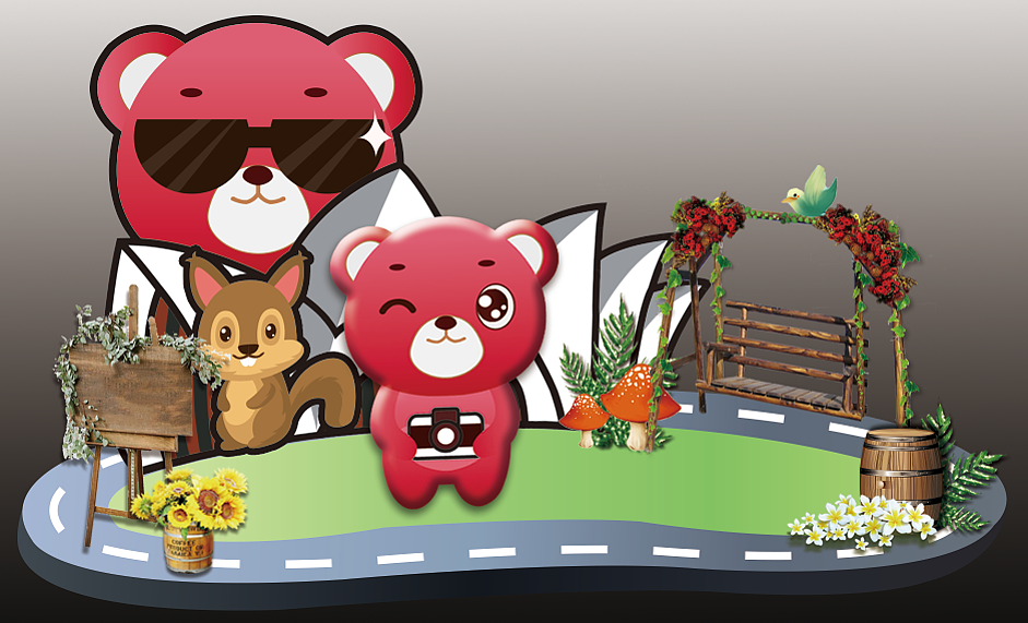 熊卡通形象及美陈点位（图ZMTA5NTU1NjI4） - 其他空间 - 站酷设计师牛奶小芒果原创素材 - 站酷ZCOOL