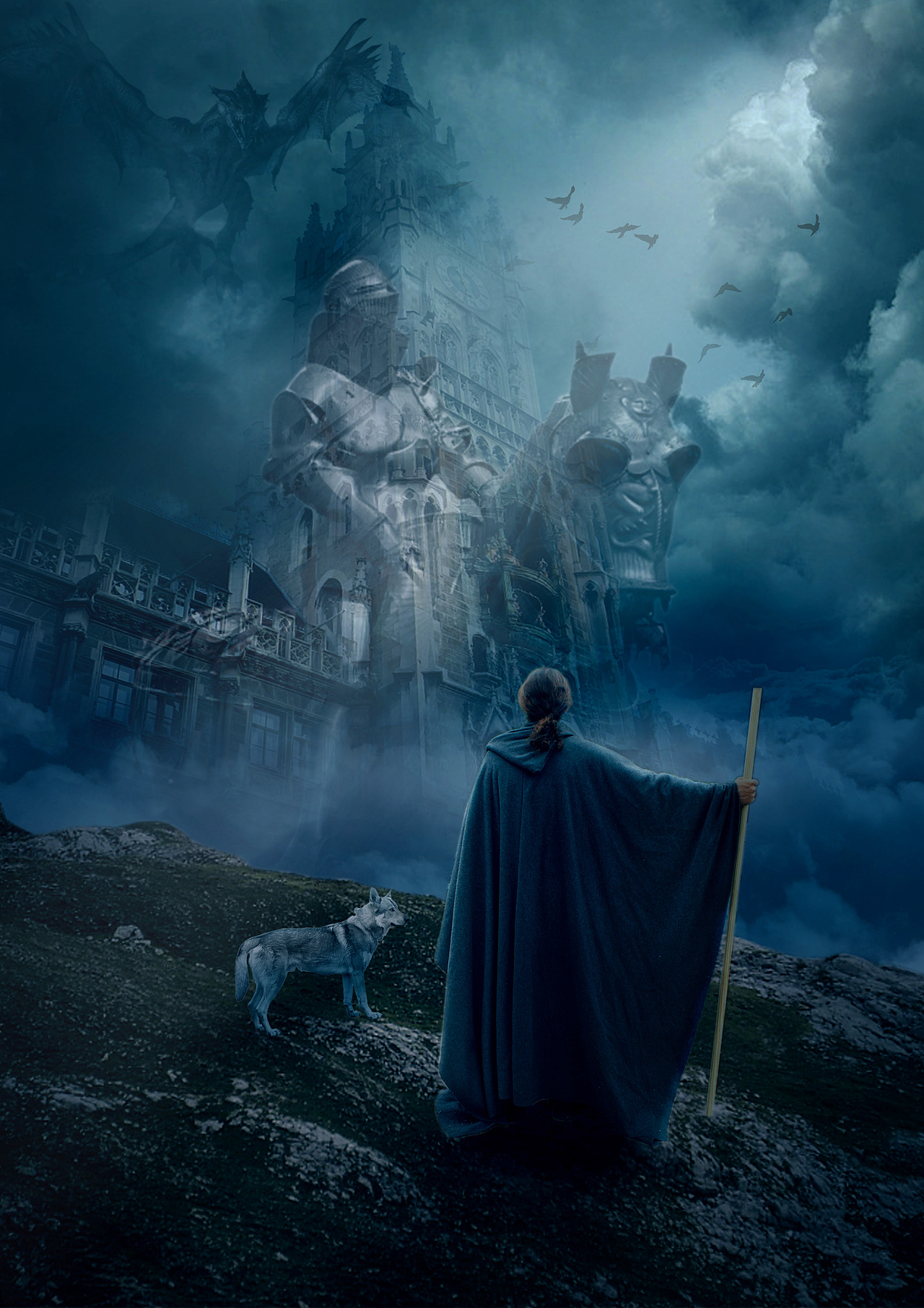 魔幻风合成临摹