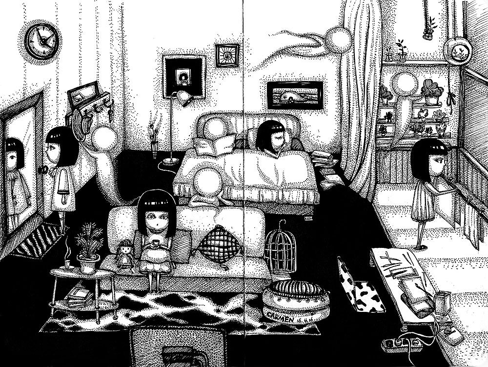 暗黑系插画（图ZMjkxODAxMjQ=） - 商业插画 - 站酷设计师不卡门的Carmen原创素材 - 站酷ZCOOL