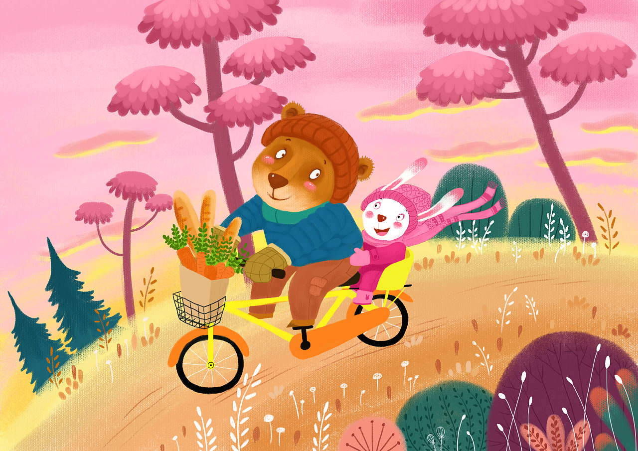 大大熊和小小兔|插画|儿童插画|一朵云插画 - 原创作品 - 站酷 (ZCOOL)