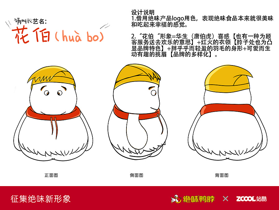 花伯——绝味鸭脖公仔形象设计