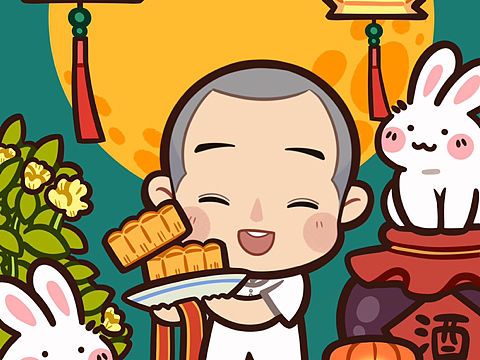 观心小和尚（动画表情包设计）