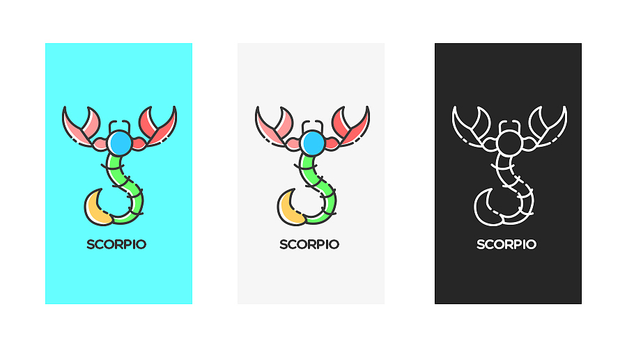 十二星座图标设计