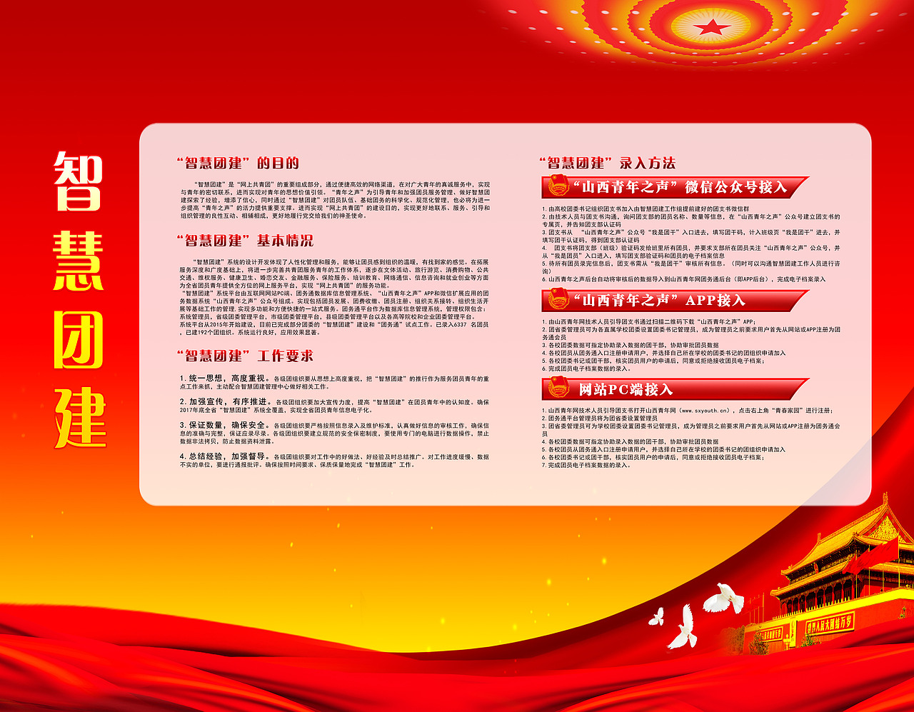 智慧团建展板（图ZMTA4NjYzMjQw） - 海报 - 站酷设计师DesignerTalk原创素材 - 站酷ZCOOL