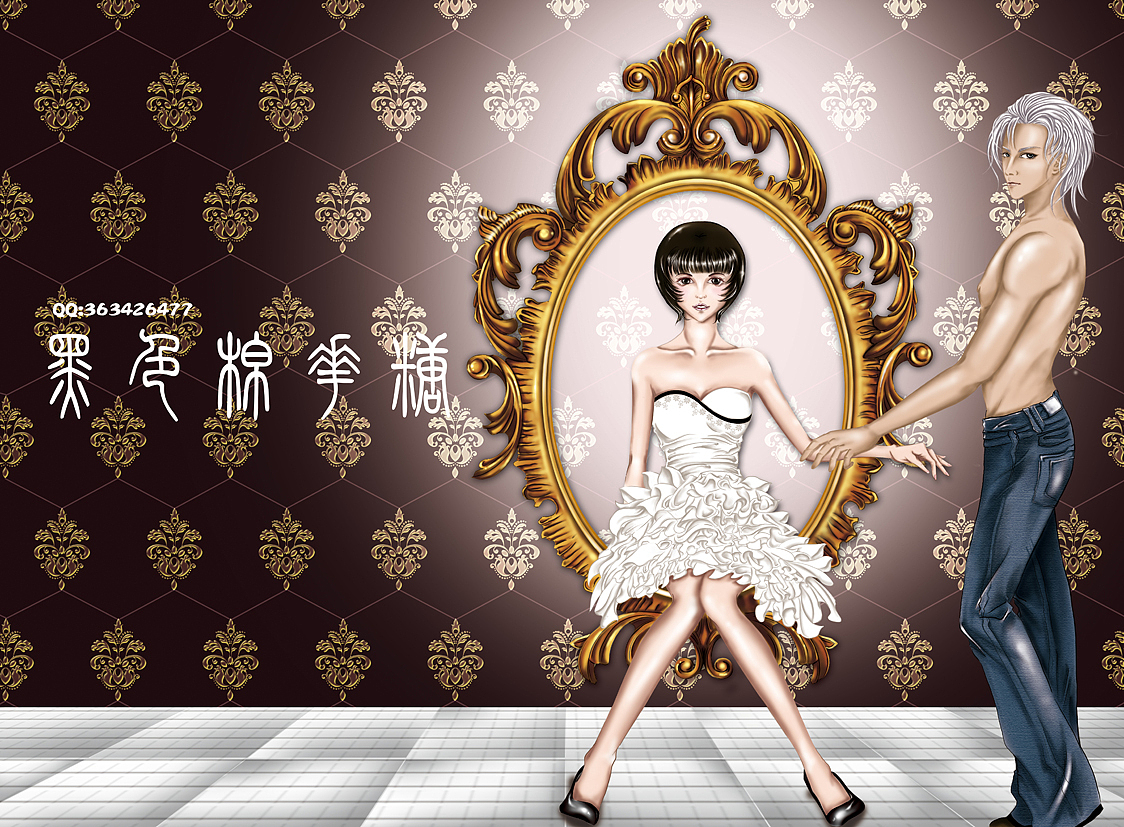 华丽丽小公主（图ZMTI1NDU4MA==） - 商业插画 - 站酷设计师黑色棉花糖26原创素材 - 站酷ZCOOL