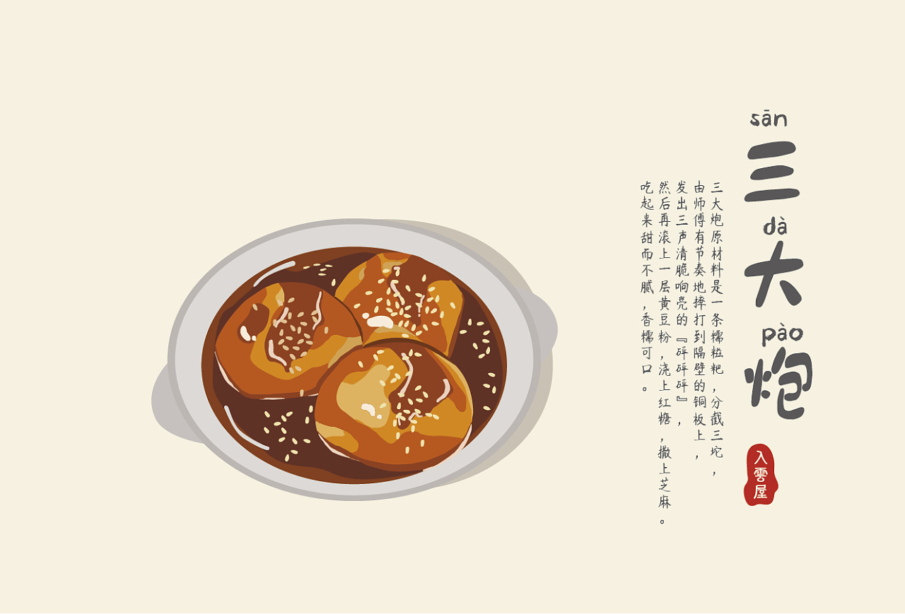 入云屋成都小吃明信片 信笺纸 贴纸