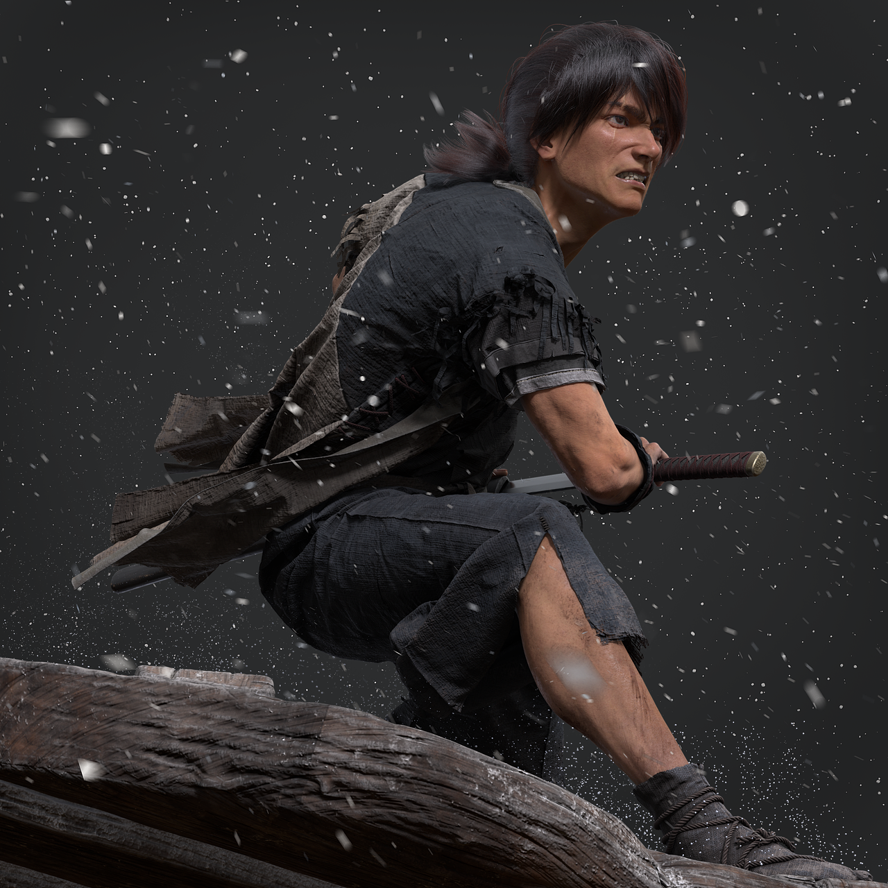 异邦人:无皇刃谭》红鬼无名 fanart_鸡哥的故事-站酷zcool