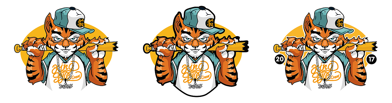 嘻哈大虎（图ZOTA3ODczNDg=） - 商业插画 - 站酷设计师鹿晴英大人原创素材 - 站酷ZCOOL