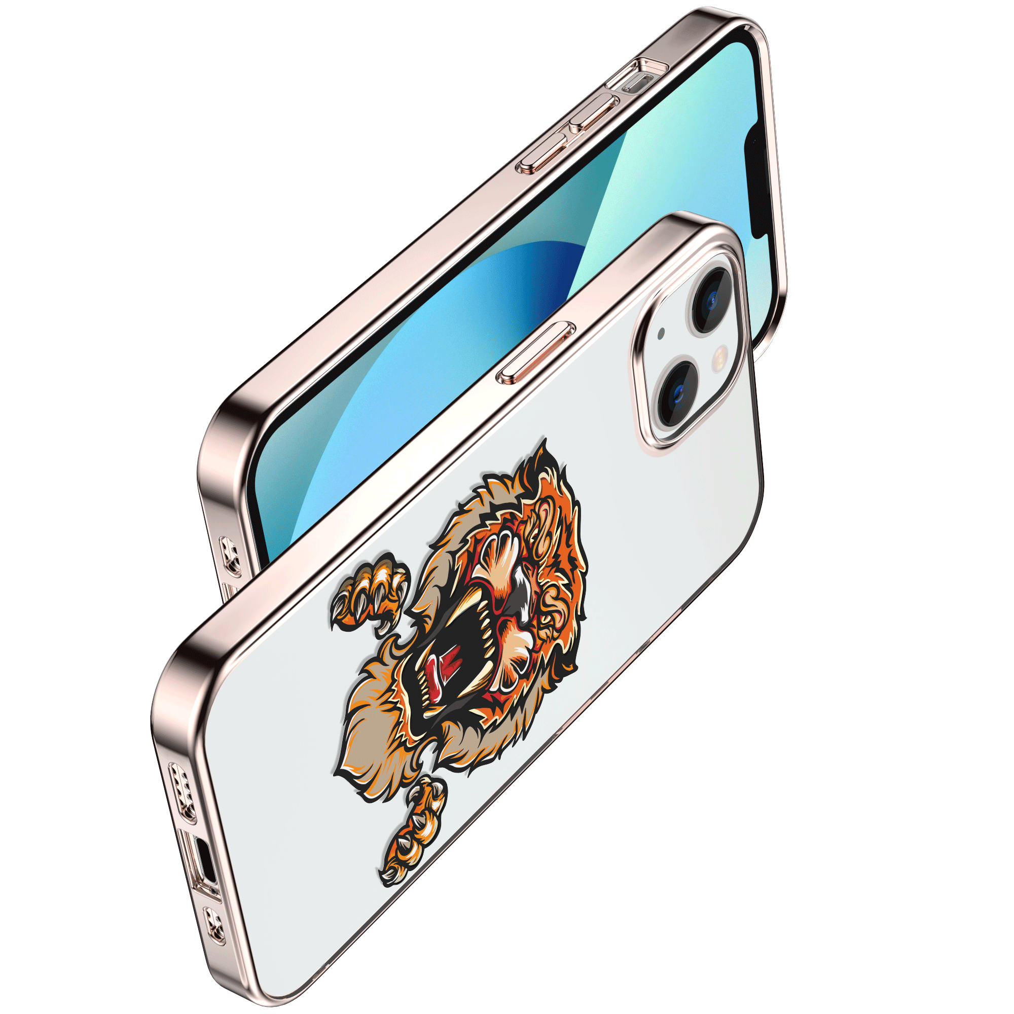 iphone 13【电镀边框手机壳】透明手机壳保护套