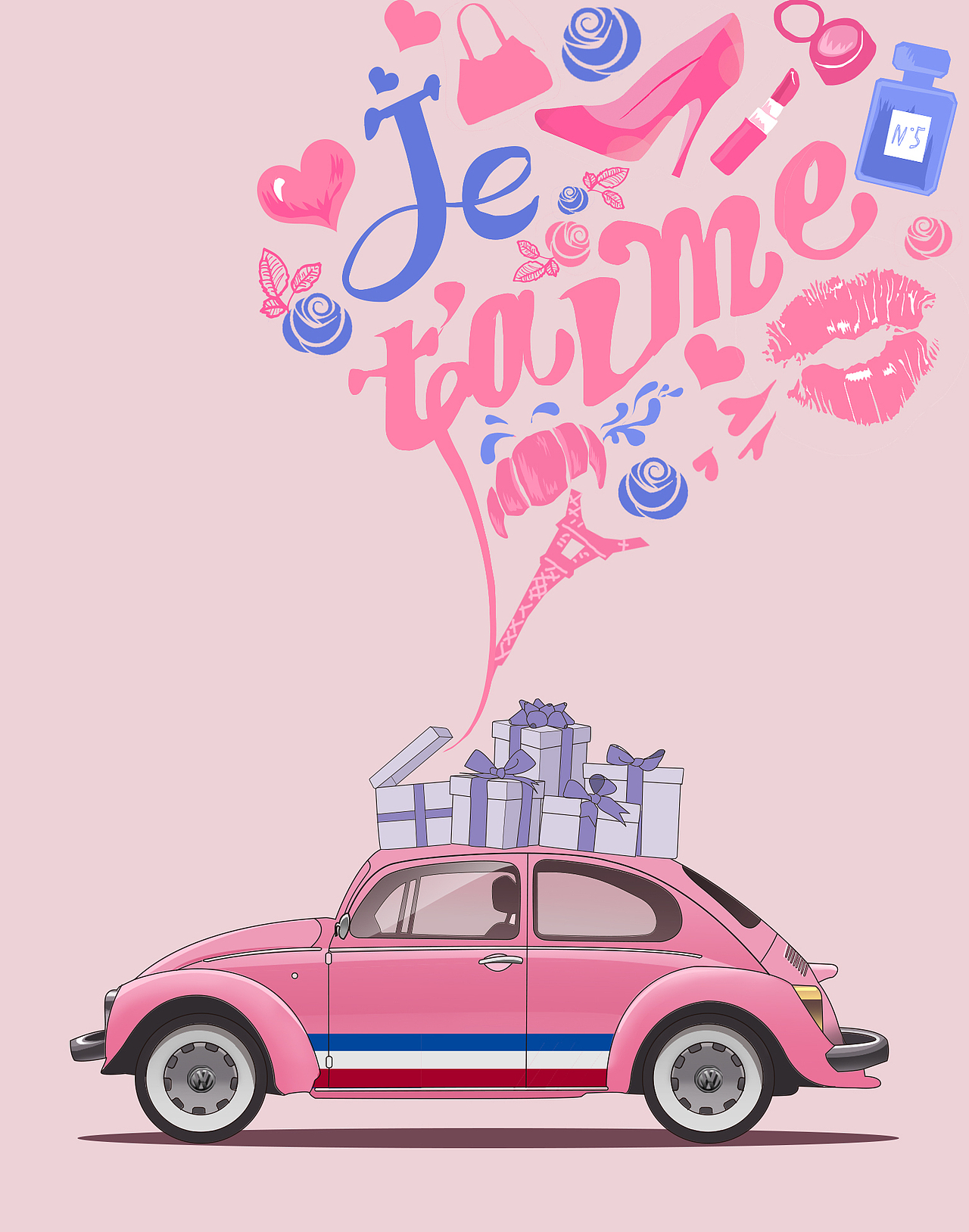 大众汽车520插画