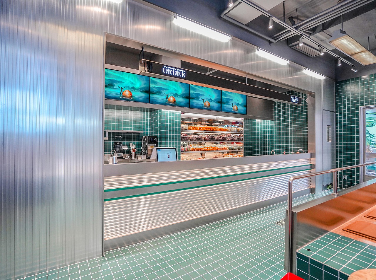 ▲ 收银区 / 取餐台
