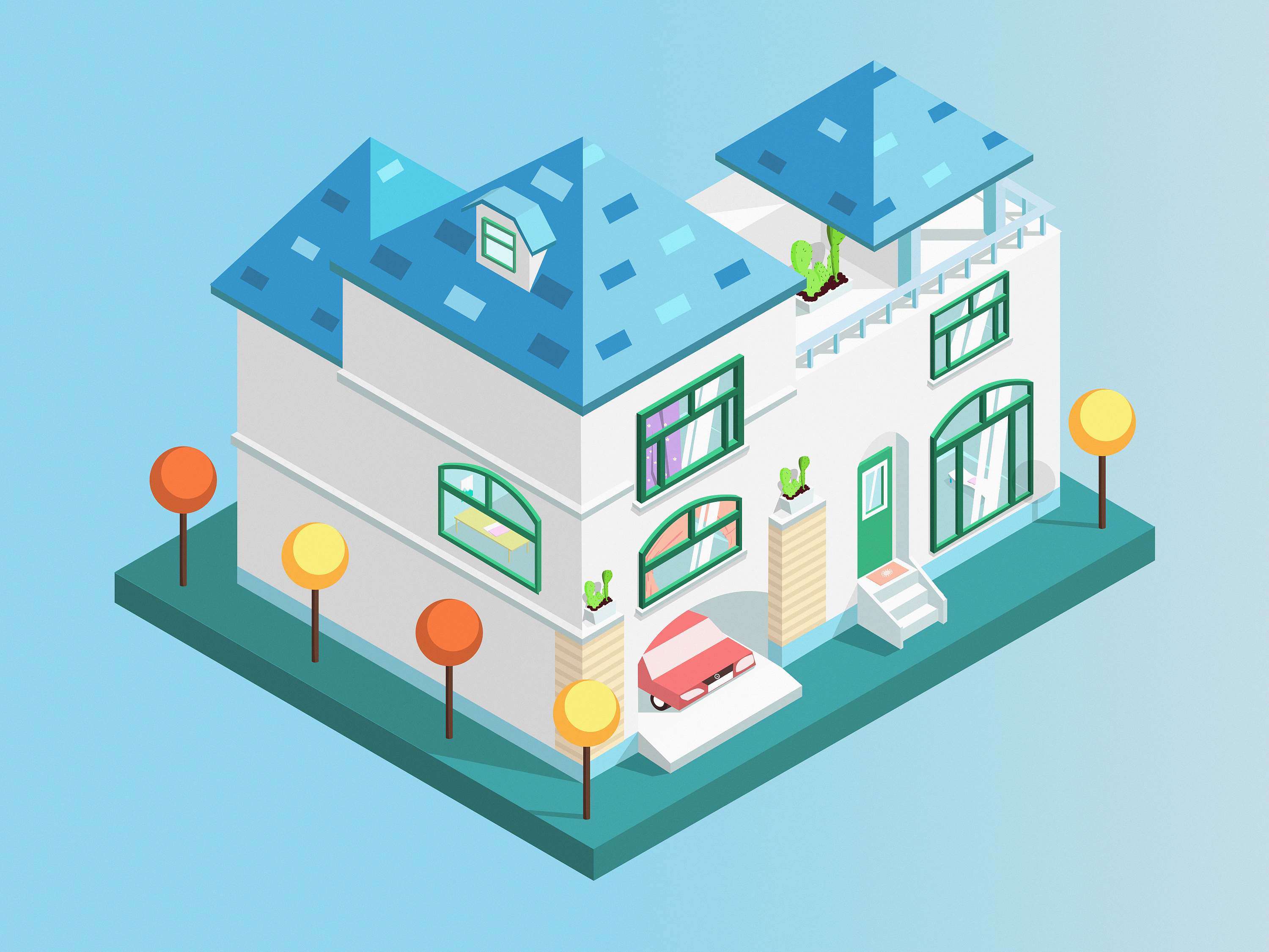 5d小练习|插画|插画习作|镇上姑娘雯子ing - 原创作品 - 站酷 (zcool)