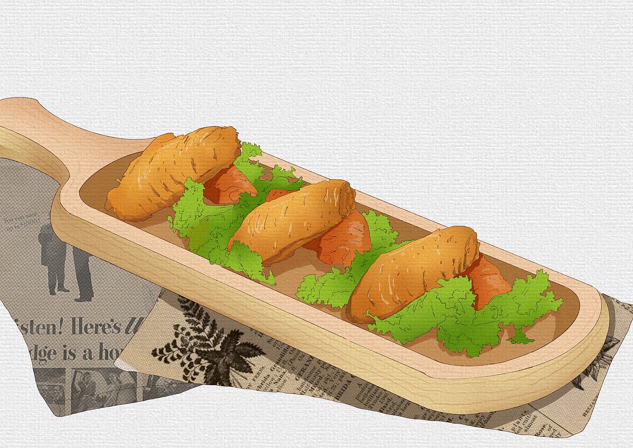 唯有爱与美食不可辜负（图ZMjg1NDkyMTAw） - 商业插画 - 站酷设计师窝软橘原创素材 - 站酷ZCOOL