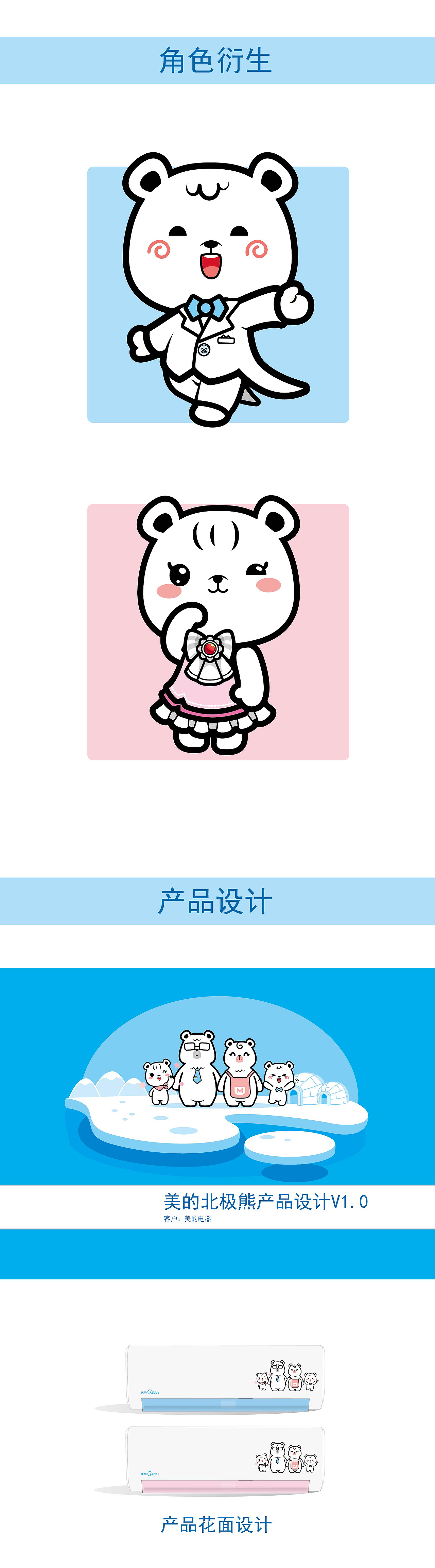 【卡通形象设计】之前参加美的熊的作品（图ZOTEwMDg1MzI=） - IP形象 - 站酷设计师咸鱼宅原创素材 - 站酷ZCOOL