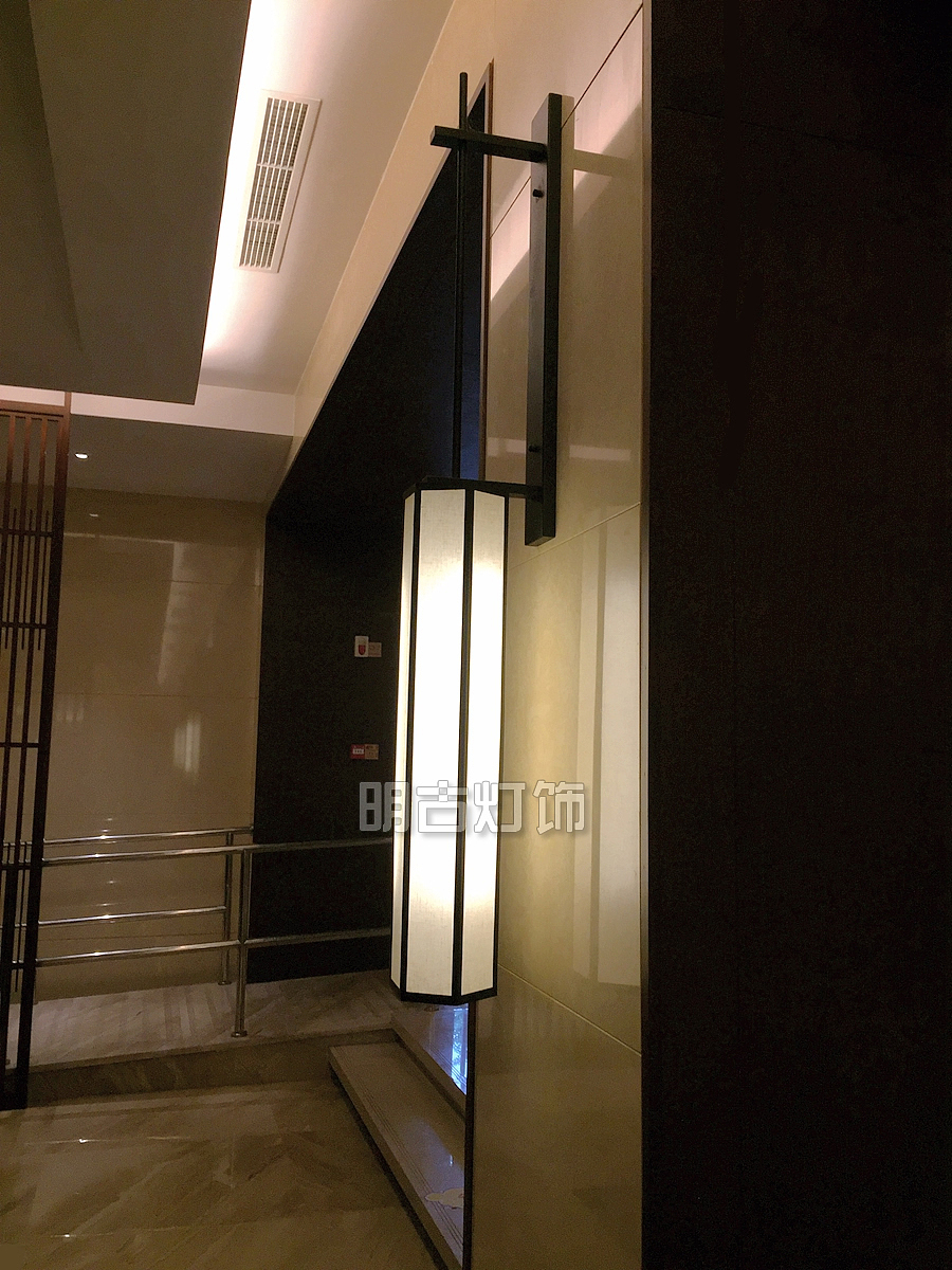 酒店餐厅新中式壁灯 明古定制