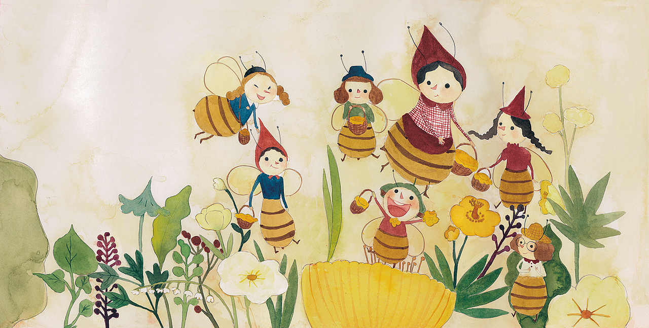 小蜜蜂卡娅的春天（图ZMTczMTU3ODUy） - 绘本 - 站酷设计师银Ain原创素材 - 站酷ZCOOL