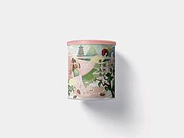 茶颜悦色插画包装设计排版