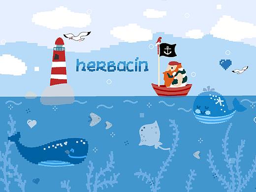 像素風-海盜叔叔（個人主頁-ZNTI3NjY5MzY=） - 商業(yè)插畫 - 站酷設計師阿艈原創(chuàng)素材 - 站酷ZCOOL