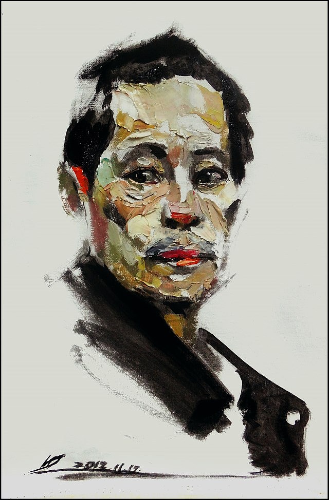 油画表现方法~这还是当时因为雾霾太严重而想画的一个雾霾系列~~(纯粹