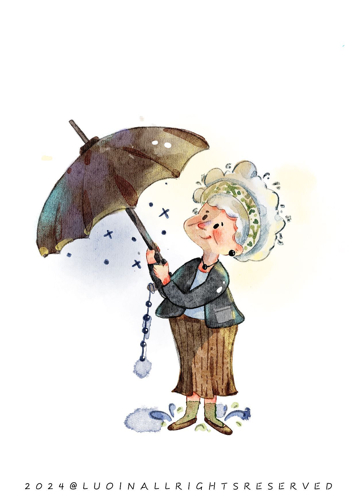 速写主题-老人（图ZMzY3Njc1OTg0） - 儿童插画 - 站酷设计师洛灵luoing原创素材 - 站酷ZCOOL