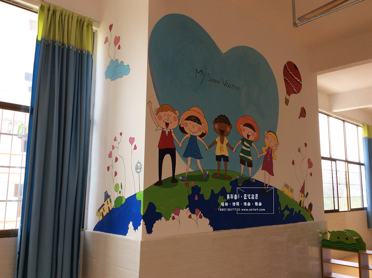 六安幼儿园墙画 学校墙画彩绘 |插画|艺术插画|非鱼墙体彩绘广告 - 原创作品 - 站酷 (ZCOOL)