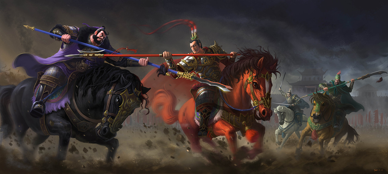 三国三英战吕布|插画|游戏原画|z04818539_原创作品-站酷zcool