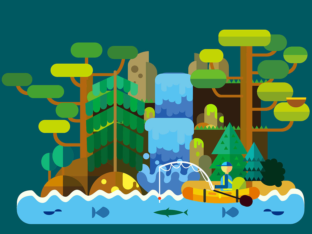 扁平插画|平面|图案|月丶桂树 - 临摹作品 - 站酷 (zcool)