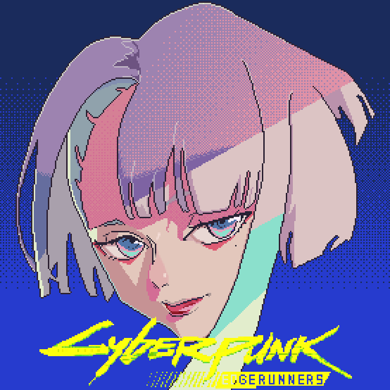 赛博朋克边缘行者Lucy（图ZMzE4NjUwODg0） - 像素画 - 站酷设计师没汁草莓原创素材 - 站酷ZCOOL