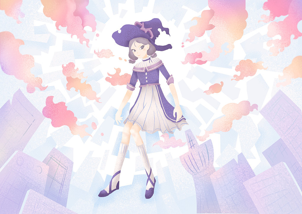 小魔女（图ZMjc2MzMxNzY4） - 儿童插画 - 站酷设计师春田早萨姆原创素材 - 站酷ZCOOL