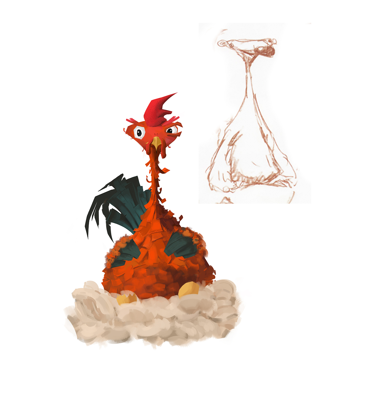 给学生做的示范上色的方法&人设的方法（图ZMTEzNzM4Nzc2） - 概念设定 - 站酷设计师王博士包装设计原创素材 - 站酷ZCOOL