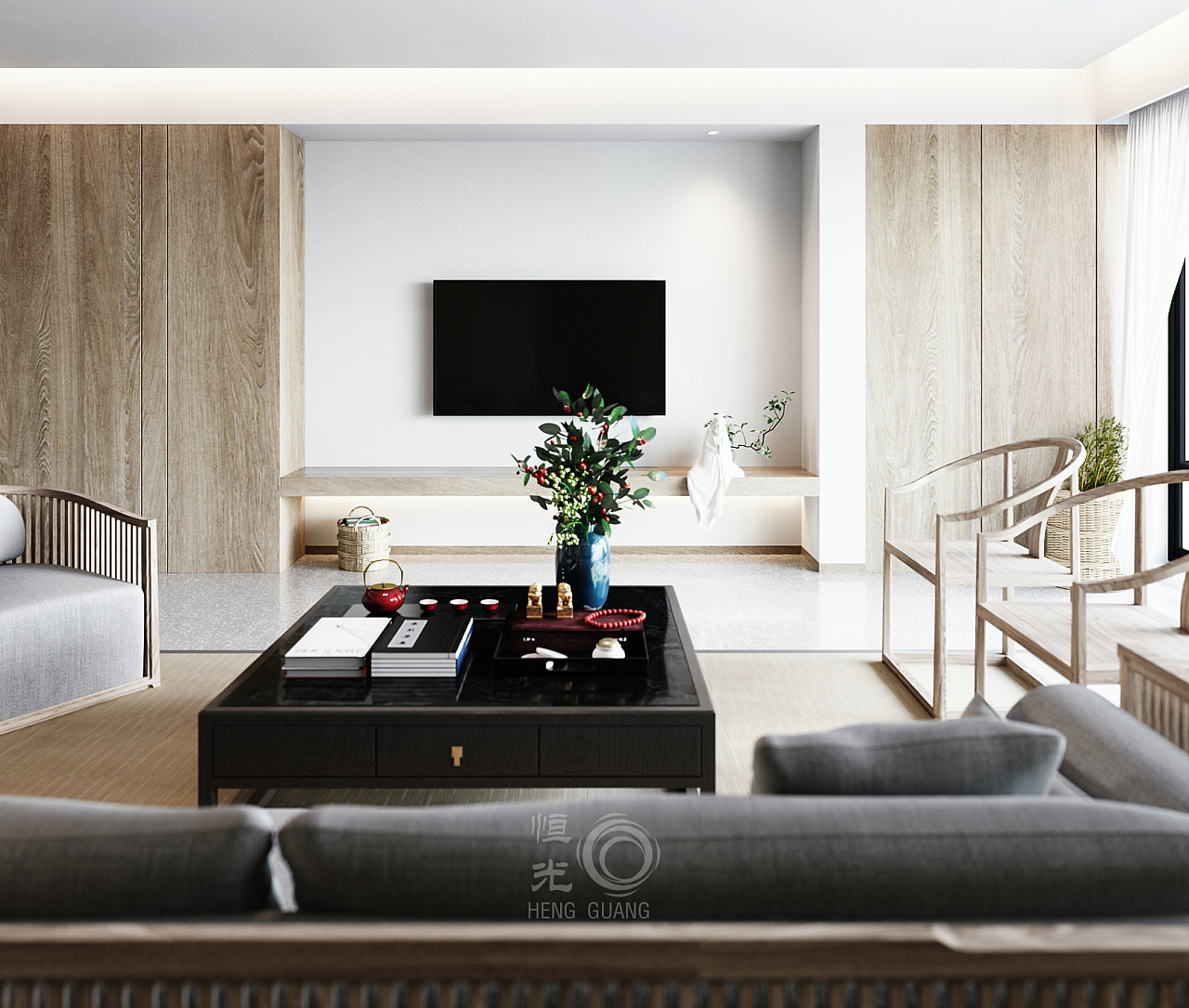 禅意客厅表现《静好》 - 原创作品 - 站酷(zcool)