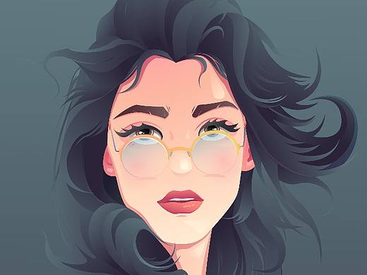 Adobe illustrator插画习作  （人物头像）