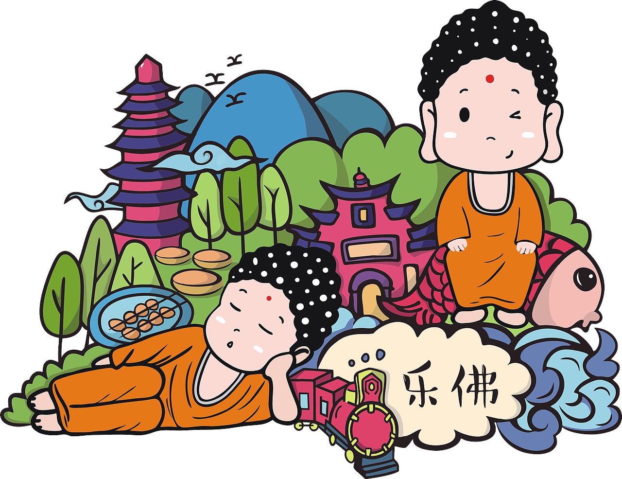 乐山大佛ip卡通形象