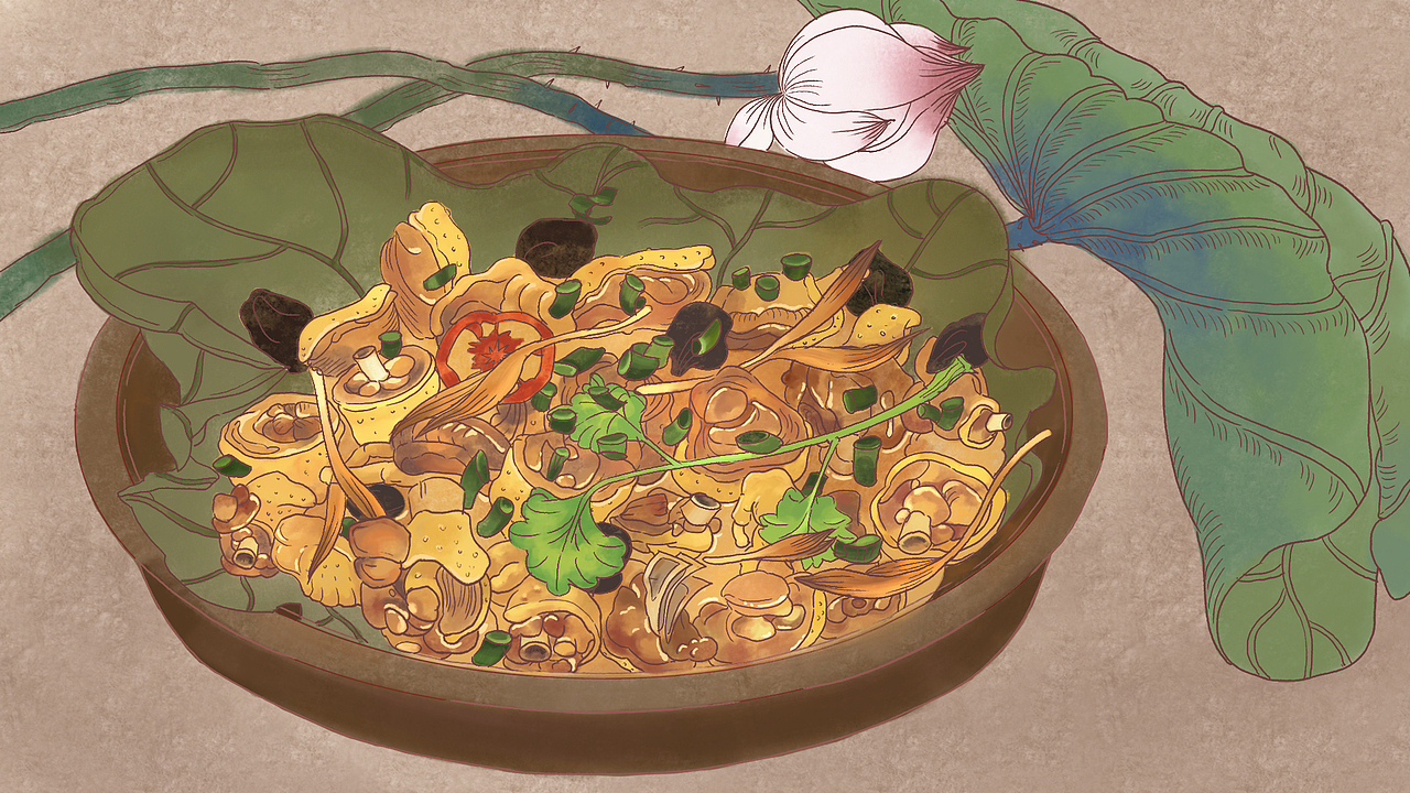 美食插画（图ZMTMyMDUzODM2） - 商业插画 - 站酷设计师牙唔哉原创素材 - 站酷ZCOOL