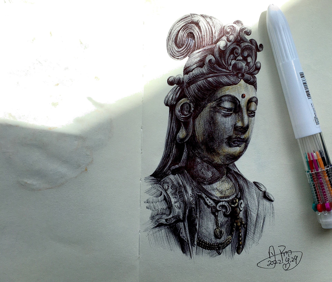 圆珠笔🖊️佛像/系列③ /2022.4.30