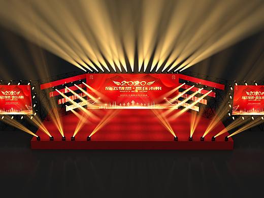 天蕴年会舞台舞美3d效果图