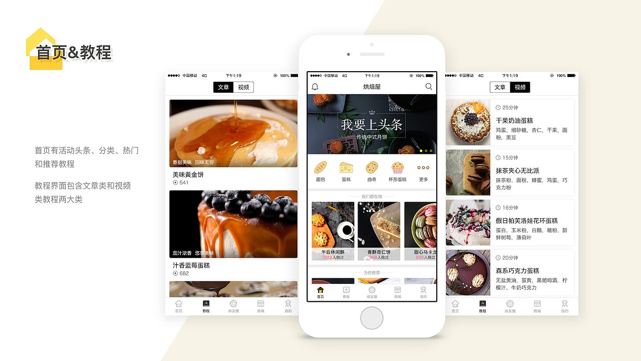 烘焙屋APP（图ZMTAzMzg3MDA4） - APP界面 - 站酷设计师Gaia521原创素材 - 站酷ZCOOL