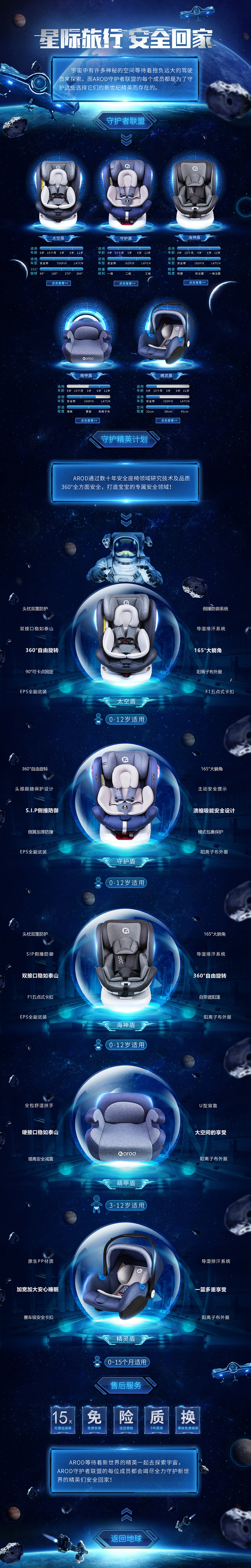 太空科幻品牌页设计电脑端