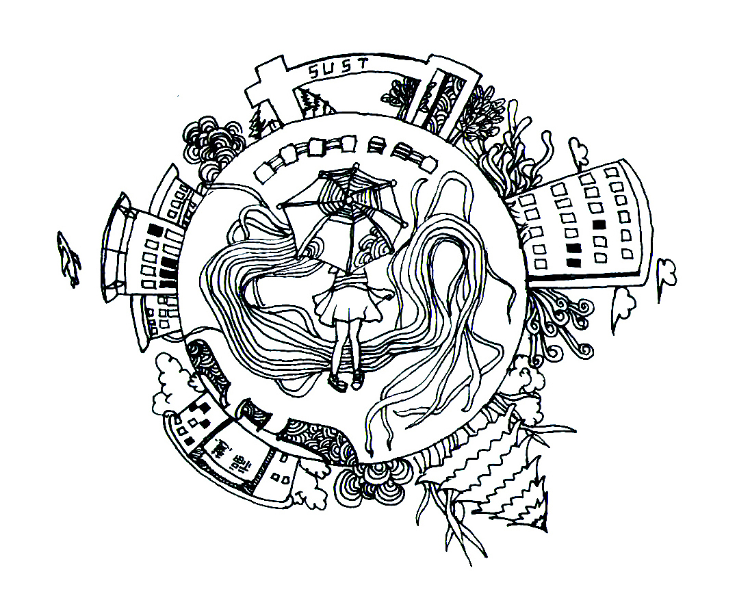 校园文化创意插画作品