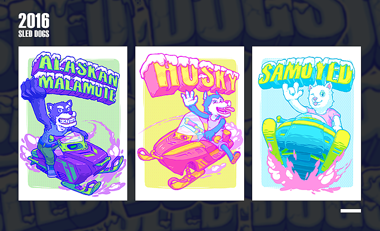 雪橇三傻（圖ZNjg1MDY4MDg=） - 創(chuàng)作習(xí)作 - 站酷設(shè)計(jì)師aho濠原創(chuàng)素材 - 站酷ZCOOL