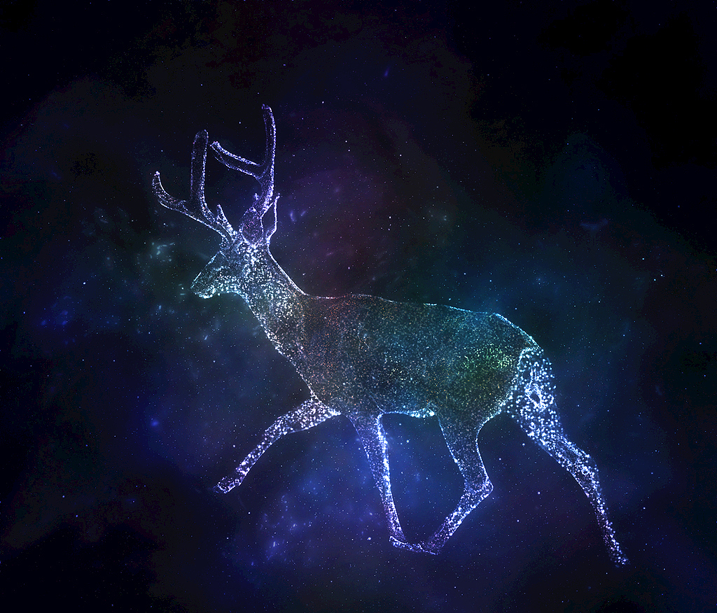 唯美梦幻星空麋鹿