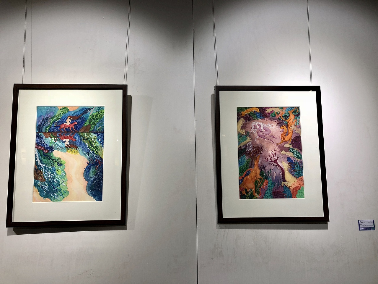 手绘水彩水粉插画装饰画《山鬼》