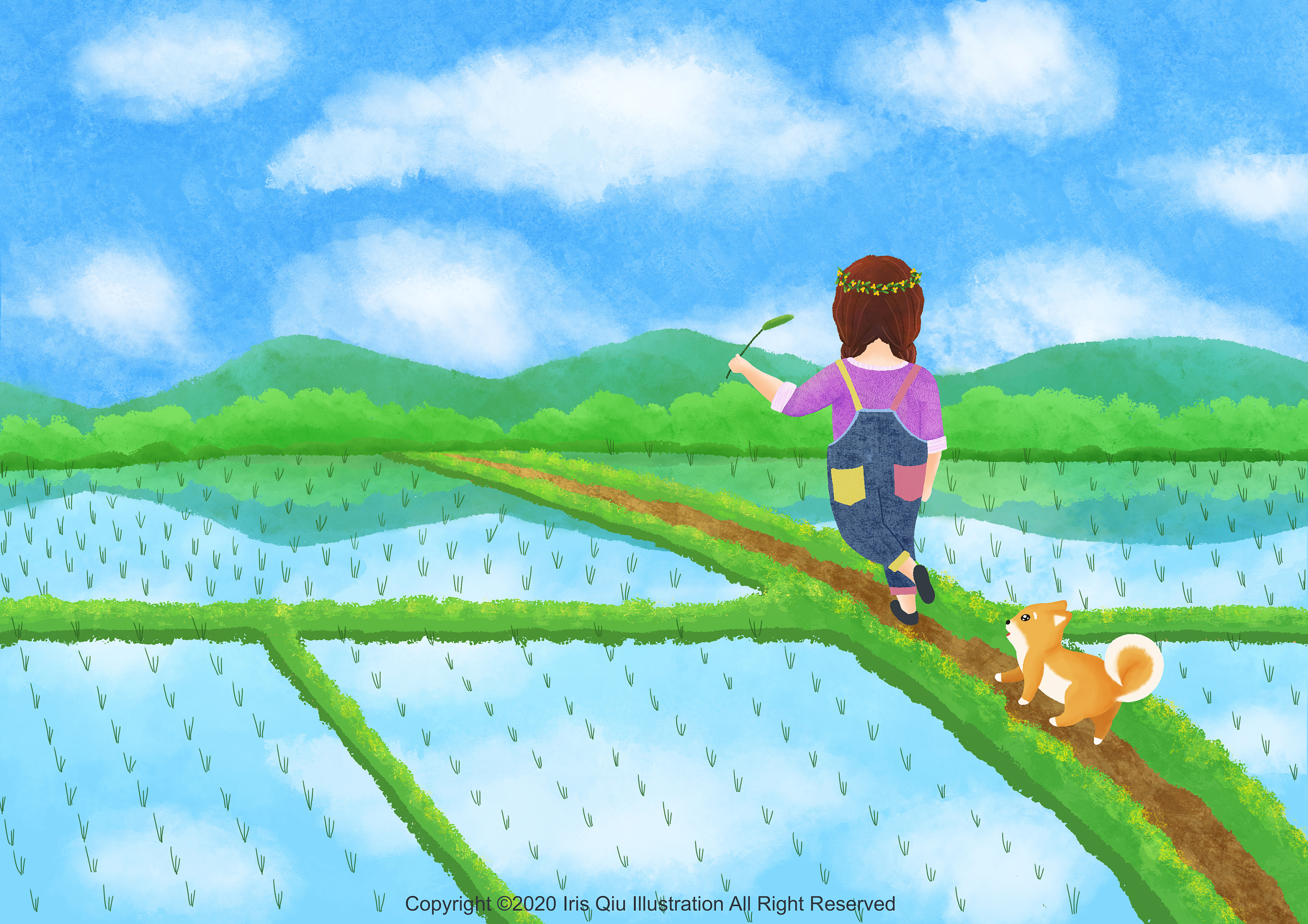 童年的春天|插画|儿童插画|irisqiu - 原创作品 - 站酷 (zcool)