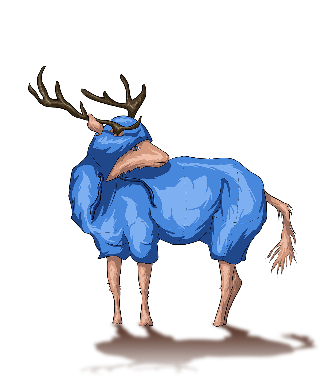 麋鹿（图ZMjAyNzA4MzA0） - 艺术插画 - 站酷设计师小画子原创素材 - 站酷ZCOOL