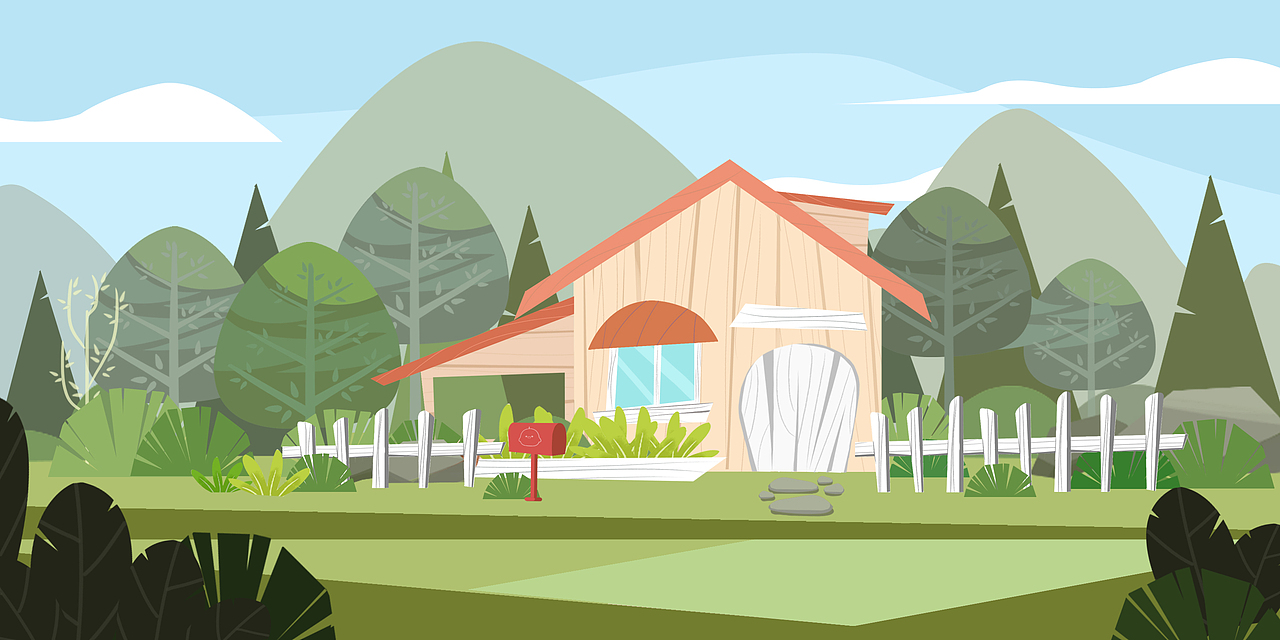 森林小鸡木屋（图ZMTYxOTAzMjA4） - 商业插画 - 站酷设计师詡先森原创素材 - 站酷ZCOOL