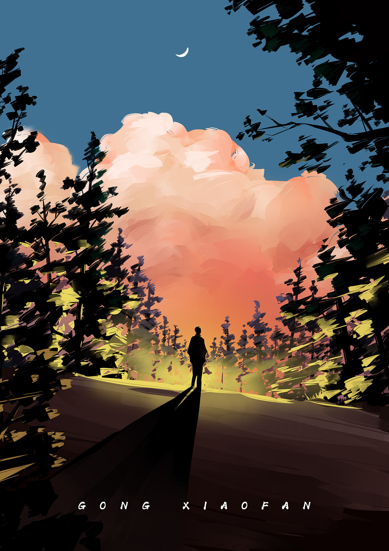 治愈系风景插画