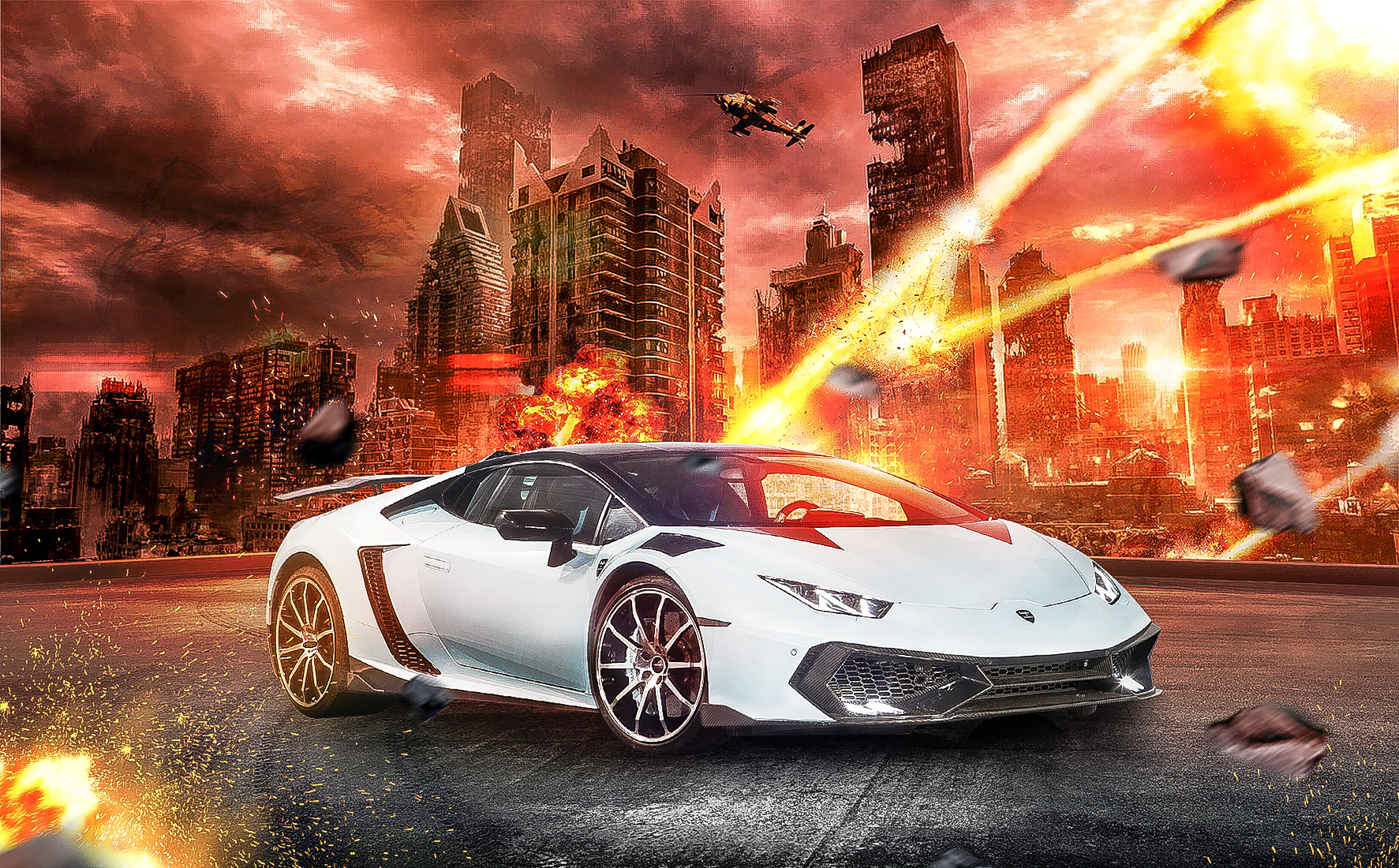 合成练习-汽车场景一